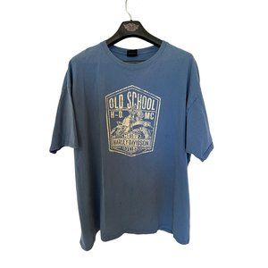 Harley Davidson T-Shirt Blue Harley-Davidson Men's Mens Size 2XL Shirt Short Sle